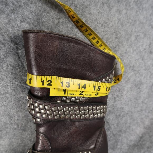 Old Gringo Boots Womens 6 Moto Western Queentia Short Leather Stud Biker Pull On - Picture 16 of 16